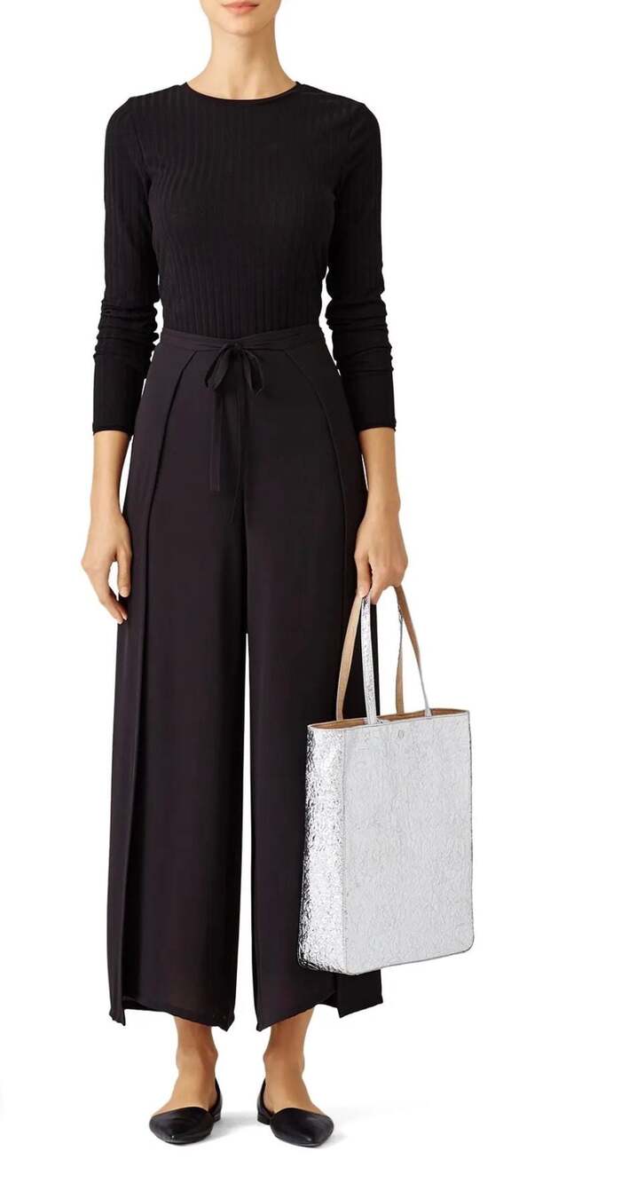 Bailey 44 Black Wide Leg Tie-Waist Pants